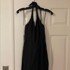 EUC Reformation Black Backless Halter Dress